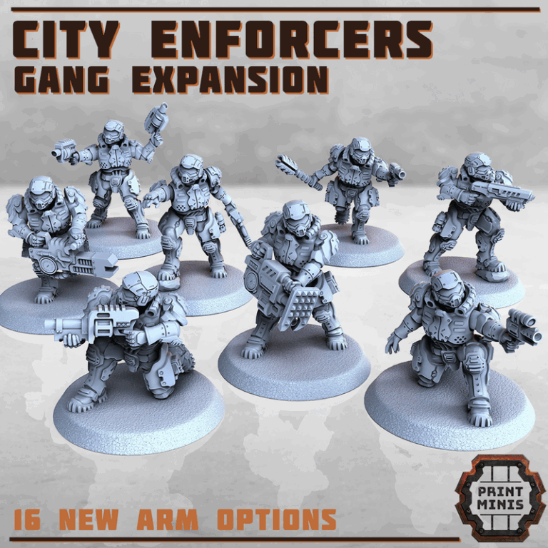 Print Minis – June 2023 – Gangs – 3D Print Model  
中文标题：Gangs角色3D打印模型|Print Minis – June 2023 – Gangs – 3D Print Model
