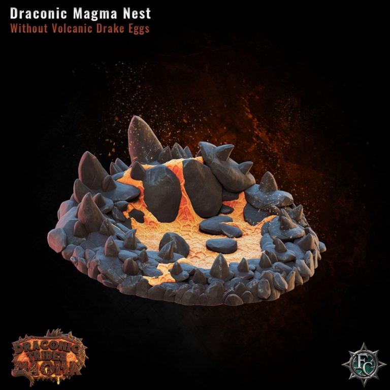 Fleshcraft Studio龙族部落熔岩套装3D打印模型|Fleshcraft Studio – Draconic Tribes – Magma Bundle – 3D Print Model