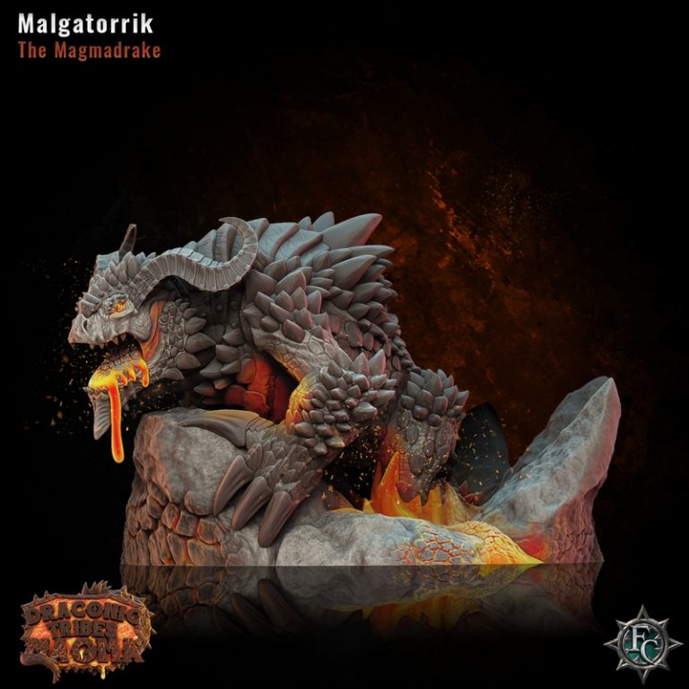 Fleshcraft Studio龙族部落熔岩套装3D打印模型|Fleshcraft Studio – Draconic Tribes – Magma Bundle – 3D Print Model