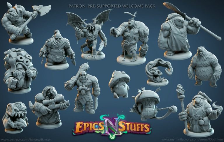 史诗与奇物——欢迎礼包 3D打印模型|Epics N Stuffs – Welcome Pack – 3D Print Model