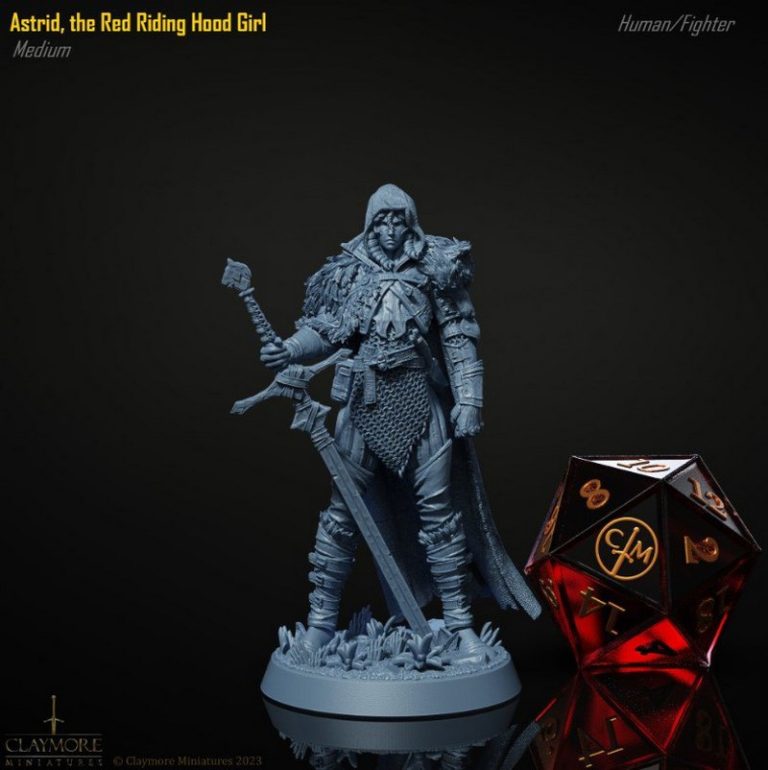 克莱姆罗迷你模型——红色咆哮者3D打印版|Claymore Miniatures – The Crimson Howling – 3D Print Model