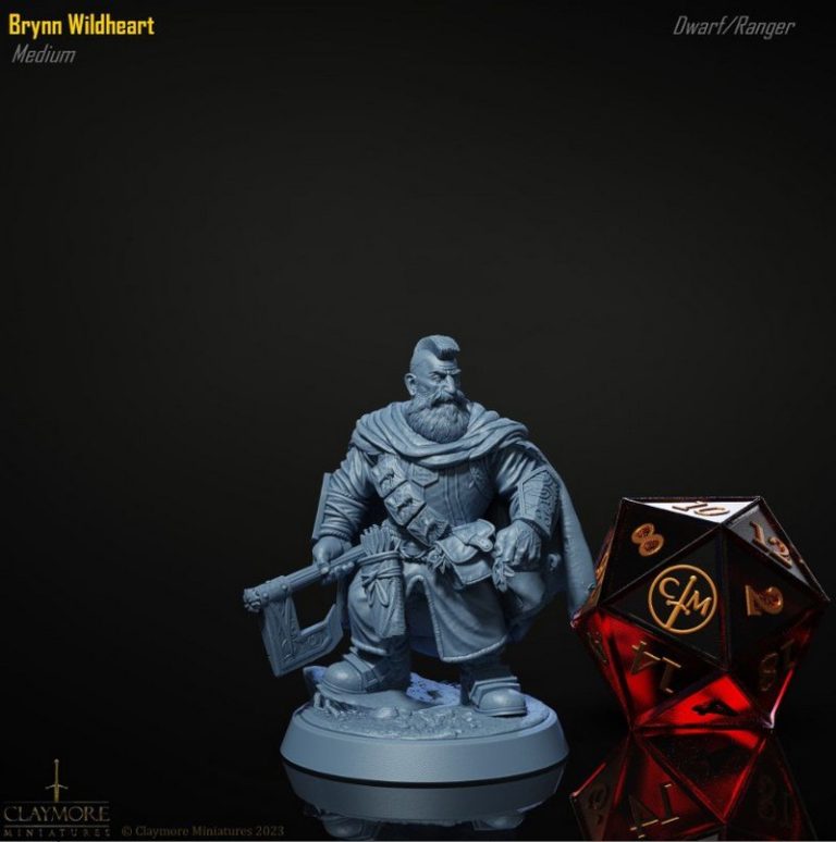 克莱姆罗迷你模型——红色咆哮者3D打印版|Claymore Miniatures – The Crimson Howling – 3D Print Model