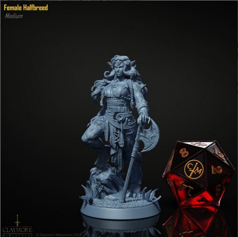 克莱姆罗迷你模型——红色咆哮者3D打印版|Claymore Miniatures – The Crimson Howling – 3D Print Model