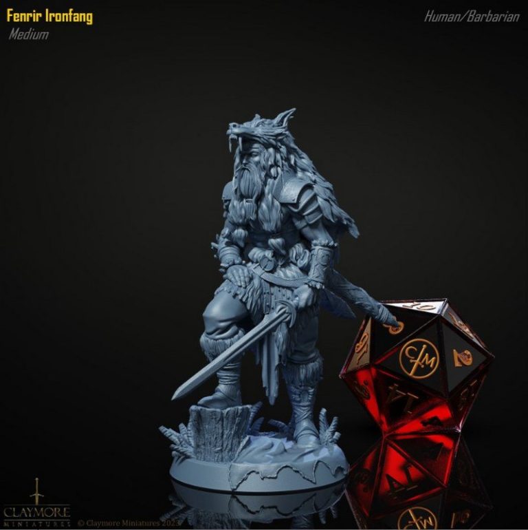 克莱姆罗迷你模型——红色咆哮者3D打印版|Claymore Miniatures – The Crimson Howling – 3D Print Model