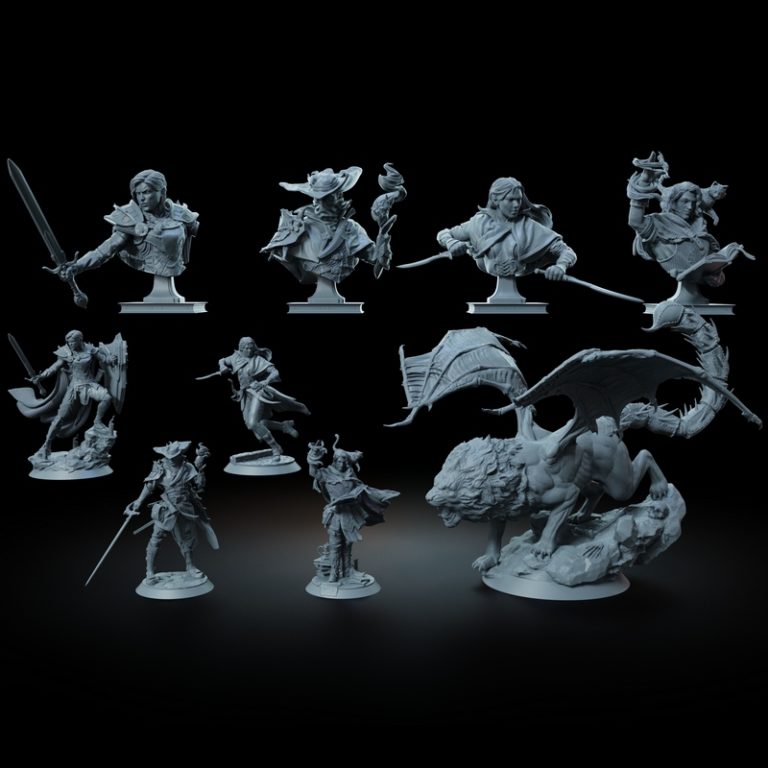 Claymore迷你模型——夜之狩猎套装 3D打印版|Claymore Miniatures – Night of the Hunt – Bundle – 3D Print Model