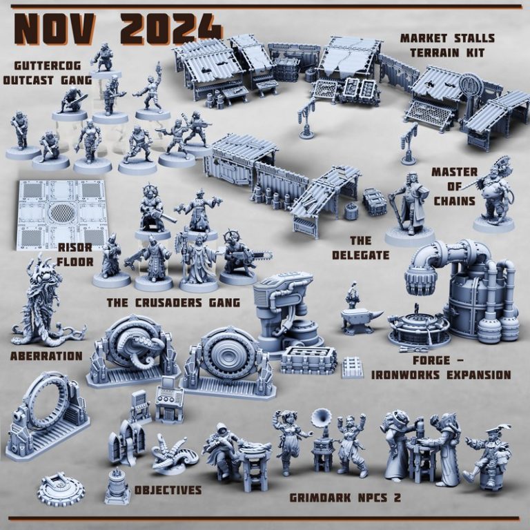 Print Minis – November 2024 – Market Turf War – 3D打印模型  
中文标题：市场争夺战：3D打印动漫角色模型集|Print Minis – November 2024 – Market Turf War – 3D Print Model
