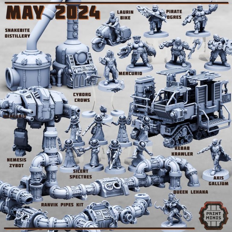 工业病害 - Print Minis 2024 3D打印模型集|Print Minis – May 2024 – Industrial Disease – 3D Print Model