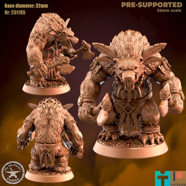 我的3D打印工坊——2025年11月·炉石与雪人·3D打印模型|My 3D Print Forge – November 2025 – Furbolg and Yeti – 3D Print Model