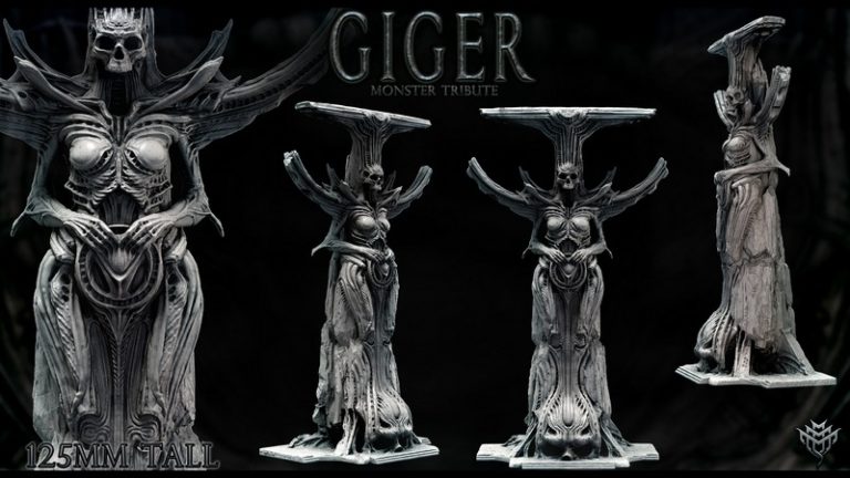 吉杰怪物致敬款3D打印模型|Mini Monster Mayhem – Giger Monster Tribute – 3D Print Model