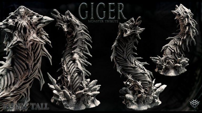 吉杰怪物致敬款3D打印模型|Mini Monster Mayhem – Giger Monster Tribute – 3D Print Model
