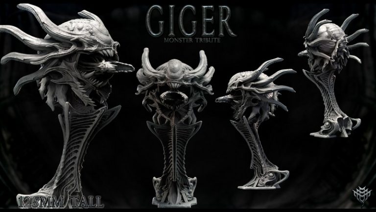 吉杰怪物致敬款3D打印模型|Mini Monster Mayhem – Giger Monster Tribute – 3D Print Model