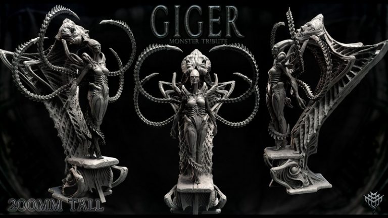 吉杰怪物致敬款3D打印模型|Mini Monster Mayhem – Giger Monster Tribute – 3D Print Model