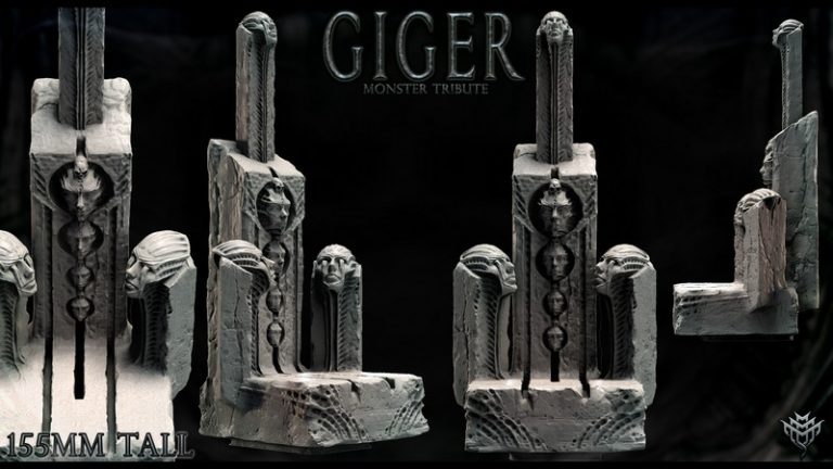 吉杰怪物致敬款3D打印模型|Mini Monster Mayhem – Giger Monster Tribute – 3D Print Model