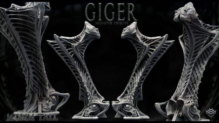 吉杰怪物致敬款3D打印模型|Mini Monster Mayhem – Giger Monster Tribute – 3D Print Model