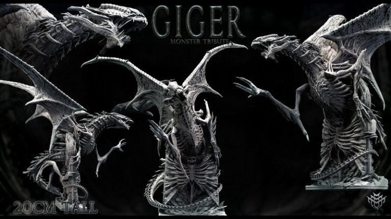 吉杰怪物致敬款3D打印模型|Mini Monster Mayhem – Giger Monster Tribute – 3D Print Model
