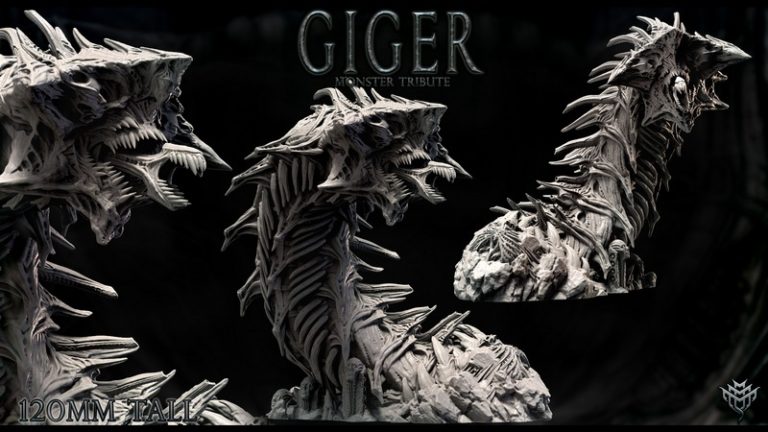 吉杰怪物致敬款3D打印模型|Mini Monster Mayhem – Giger Monster Tribute – 3D Print Model