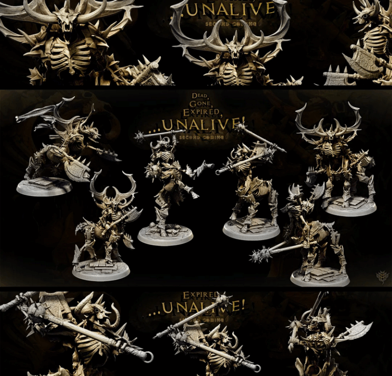 迷你怪物乱斗——死寂、消失、过期无生 3D打印模型|Mini Monster Mayhem – Dead, Gone, Expired Unalive 2 – 3D Print Model