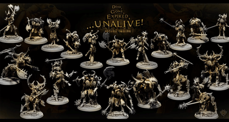 迷你怪物乱斗——死寂、消失、过期无生 3D打印模型|Mini Monster Mayhem – Dead, Gone, Expired Unalive 2 – 3D Print Model