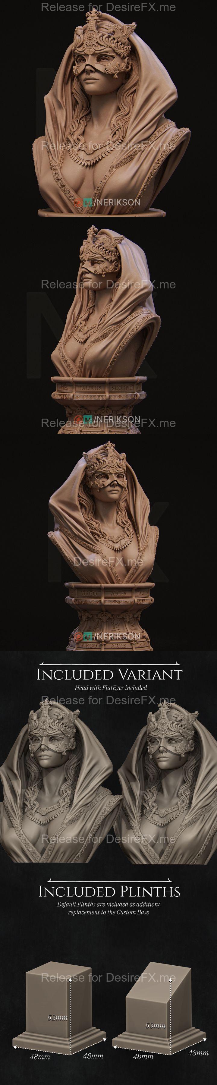 Lakhesis摩尔伽娜女神 3D打印模型 STL|Nerikson – Lakhesis The Moirai Bust – November 2025 – 3D Print Model STL