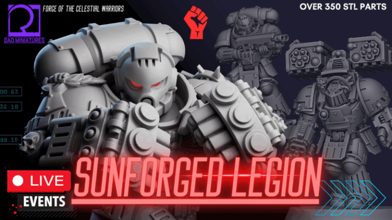 太阳熔炉军团——天界战士锻造模型|Sunforged Legion – Forge of the Celestial Warriors – Warhammer – 3D Print Model