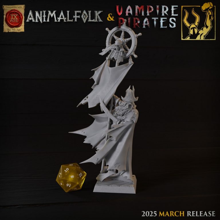 钛forge迷你模型2025年3月发布：动物人与吸血鬼海盗3D打印角色|Titan Forge Miniatures – March 2025 – Animalfolks and Vampire Pirates – 3D Print Model