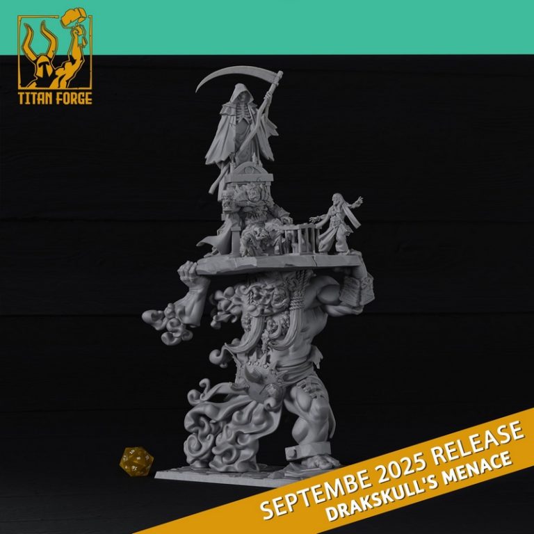 钛forge迷你模型-2025年9月发布-德拉克 Skull之威胁-3D打印角色模型|Titan Forge Miniatures – September 2025 – Drakskull’s Menace – 3D Print Model