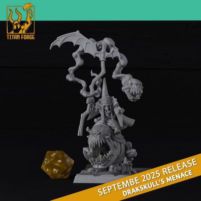 钛forge迷你模型-2025年9月发布-德拉克 Skull之威胁-3D打印角色模型|Titan Forge Miniatures – September 2025 – Drakskull’s Menace – 3D Print Model