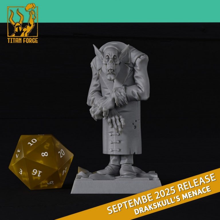 钛forge迷你模型-2025年9月发布-德拉克 Skull之威胁-3D打印角色模型|Titan Forge Miniatures – September 2025 – Drakskull’s Menace – 3D Print Model