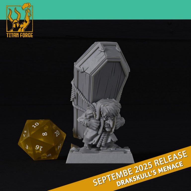 钛forge迷你模型-2025年9月发布-德拉克 Skull之威胁-3D打印角色模型|Titan Forge Miniatures – September 2025 – Drakskull’s Menace – 3D Print Model