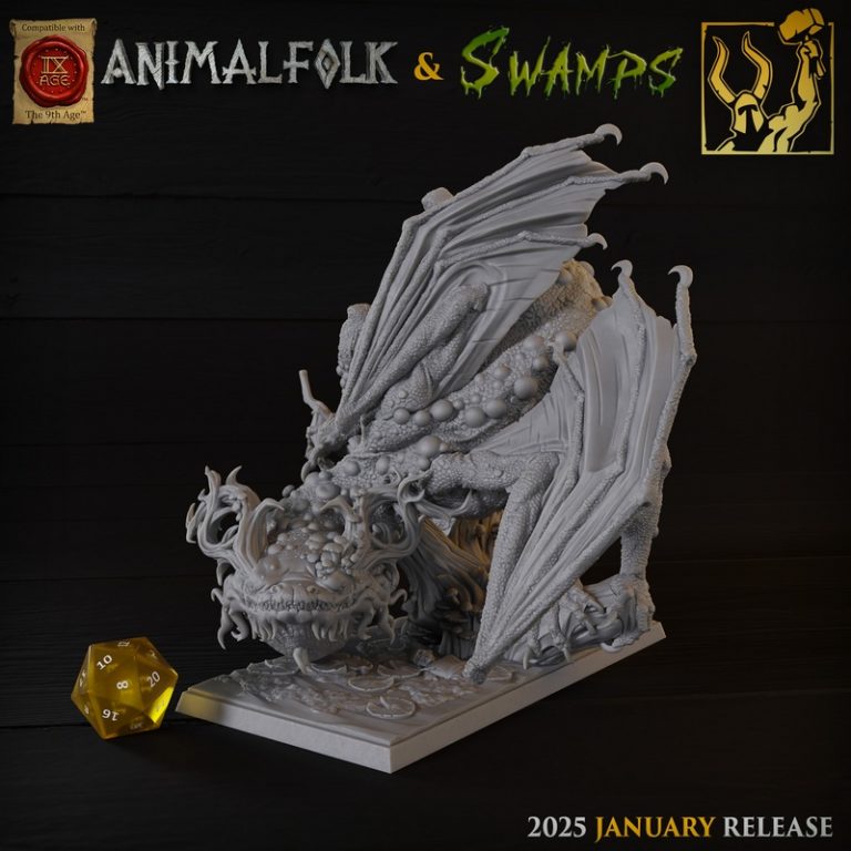 钛 Forge迷你模型2025年1月作品：动物族与沼泽主题3D打印模型|Titan Forge Miniatures – January 2025 – Animalfolks and Swamps – 3D Print Model