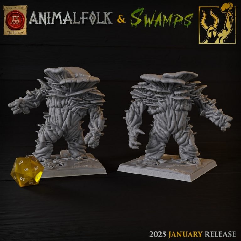 钛 Forge迷你模型2025年1月作品：动物族与沼泽主题3D打印模型|Titan Forge Miniatures – January 2025 – Animalfolks and Swamps – 3D Print Model