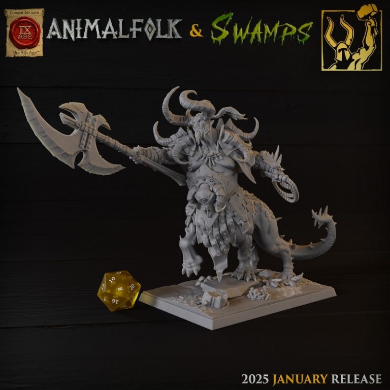 钛 Forge迷你模型2025年1月作品：动物族与沼泽主题3D打印模型|Titan Forge Miniatures – January 2025 – Animalfolks and Swamps – 3D Print Model