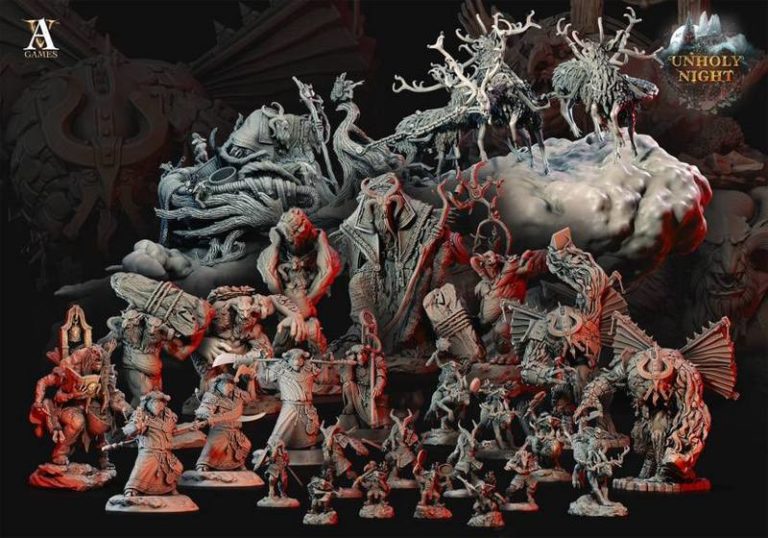 Archvillain Games《不祥之夜》3D打印模型|Archvillain Games – The Unholy Night Bundle – 3D Print Model