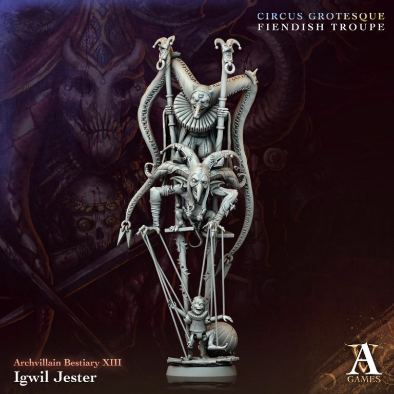 Archvillain Games《怪诞马戏团》凶恶剧团 3D打印模型|Archvillain Games – Circus Grotesque – Fiendish Troupe – Bundle – 3D Print Model
