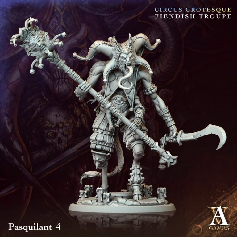 Archvillain Games《怪诞马戏团》凶恶剧团 3D打印模型|Archvillain Games – Circus Grotesque – Fiendish Troupe – Bundle – 3D Print Model