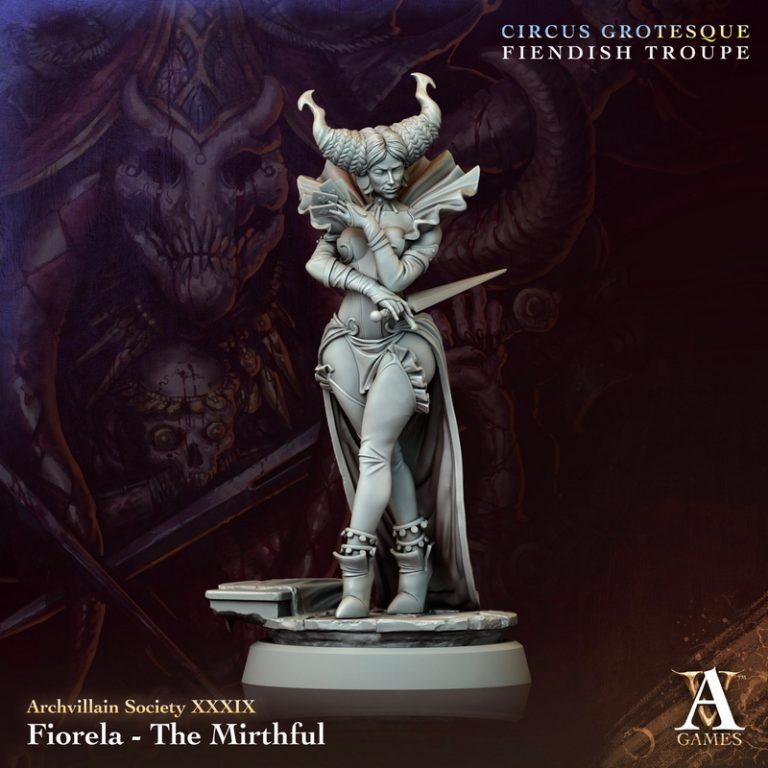 Archvillain Games《怪诞马戏团》凶恶剧团 3D打印模型|Archvillain Games – Circus Grotesque – Fiendish Troupe – Bundle – 3D Print Model