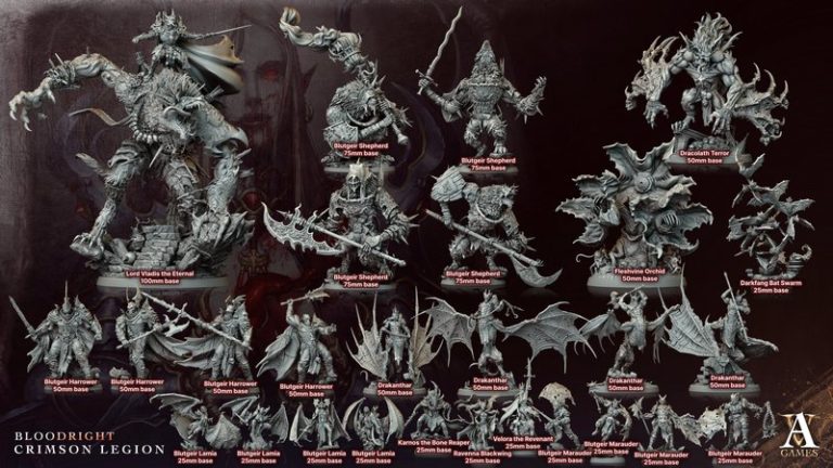 血色权利 帝皇军团 3D打印模型|Archvillain Games – Bloodright – Crimson Legion – Bundle – 3D Print Model