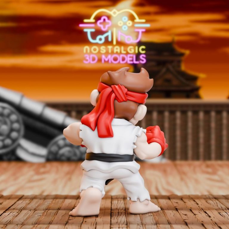 街机对决 3D打印模型|Street Fighter Mario – 3D Print Model