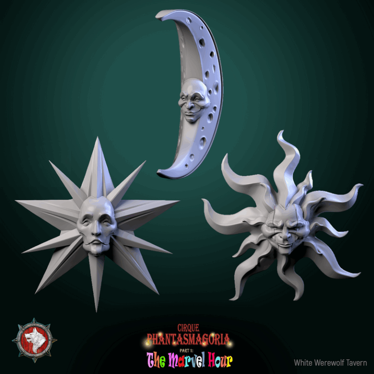 白狼酒馆·幻影马戏团 第一章 3D打印模型|White Werewolf Tavern – Cirque Phantasmagoria Part 1 – The Marvel Hour – 3D Print Model
