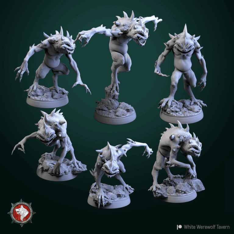 白狼酒馆——不祥三重奏 3D打印模型|White Werewolf Tavern – The Unholy Trinity – 3D Print Model