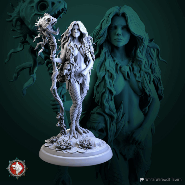 白狼酒馆——不祥三重奏 3D打印模型|White Werewolf Tavern – The Unholy Trinity – 3D Print Model