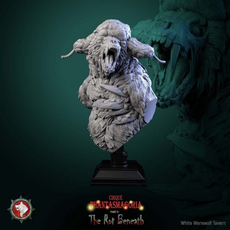 白狼酒馆·幻影奇境第二章·腐朽之下 3D打印模型|White Werewolf Tavern – Cirque Phantasmagoria Part 2 – The Rot Beneath – 3D Print Model
