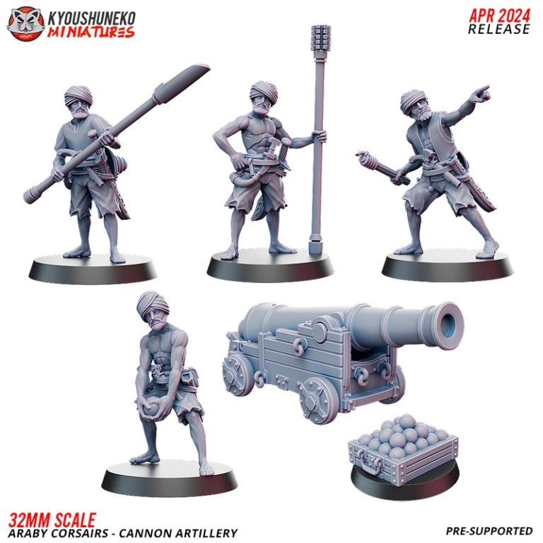 阿瑞巴 corsairs 军团 3D打印模型|Araby Corsairs Army – 3D Print Model