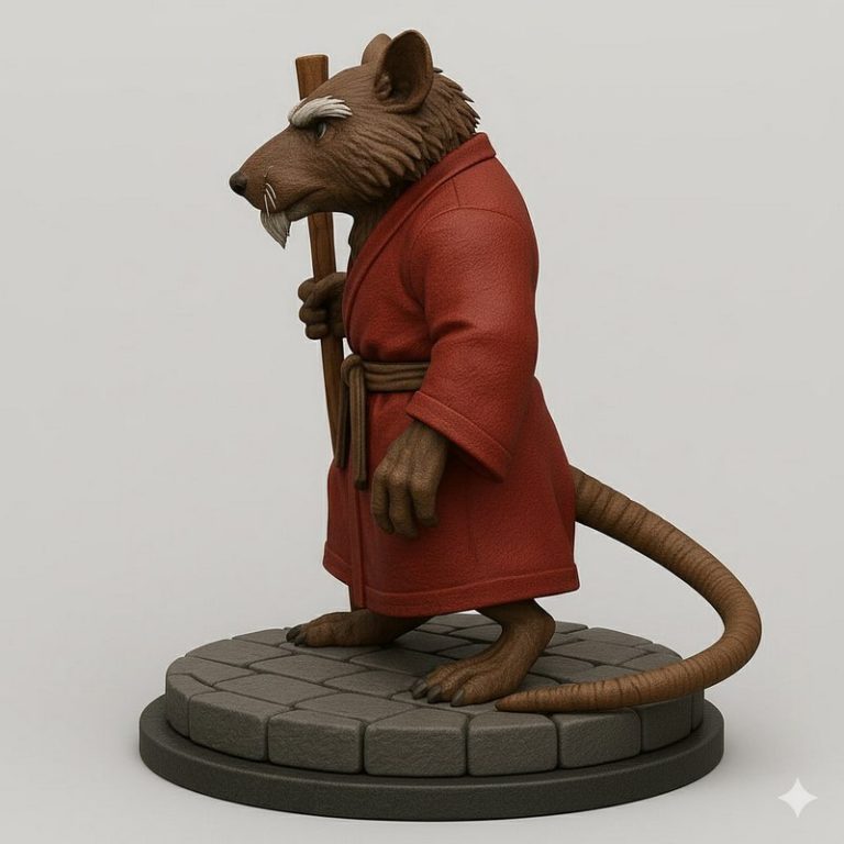 龟仙人 - 3D打印模型|Master Splinter – 3D Print Model