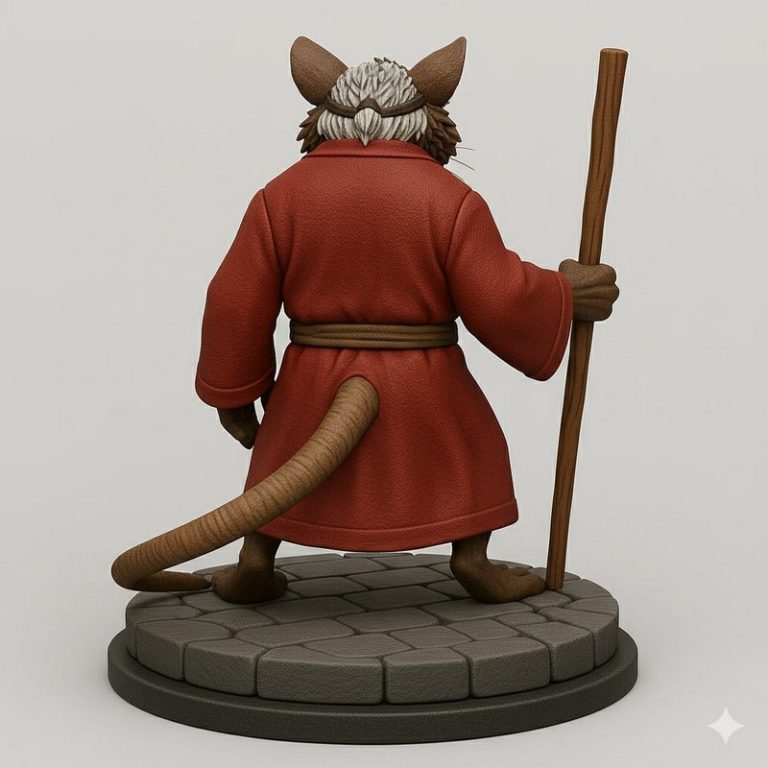 龟仙人 - 3D打印模型|Master Splinter – 3D Print Model