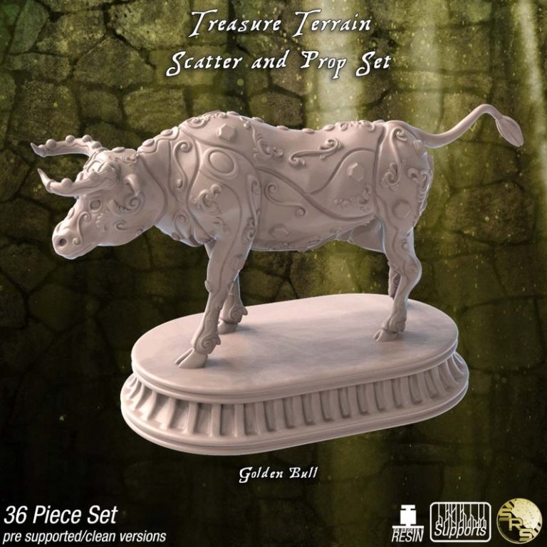 珍宝地形散件及道具套装——3D打印模型|Treasure Terrain Scatter and Prop Set – 3D Print Model