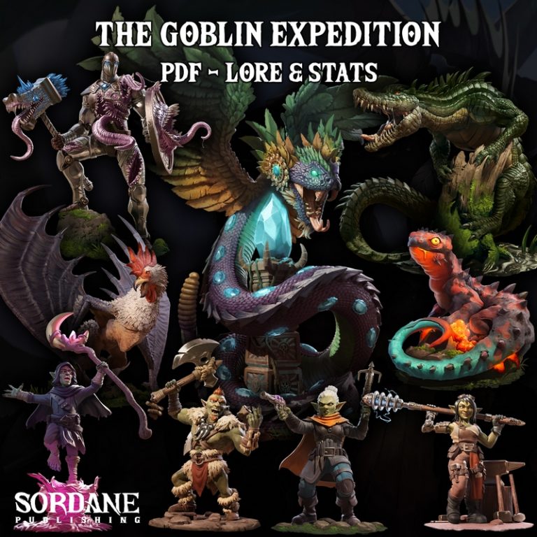 Sordane出版物——咕噜冒险队3D打印模型|Sordane Publishing – The Goblin Expedition – 3D Print Model