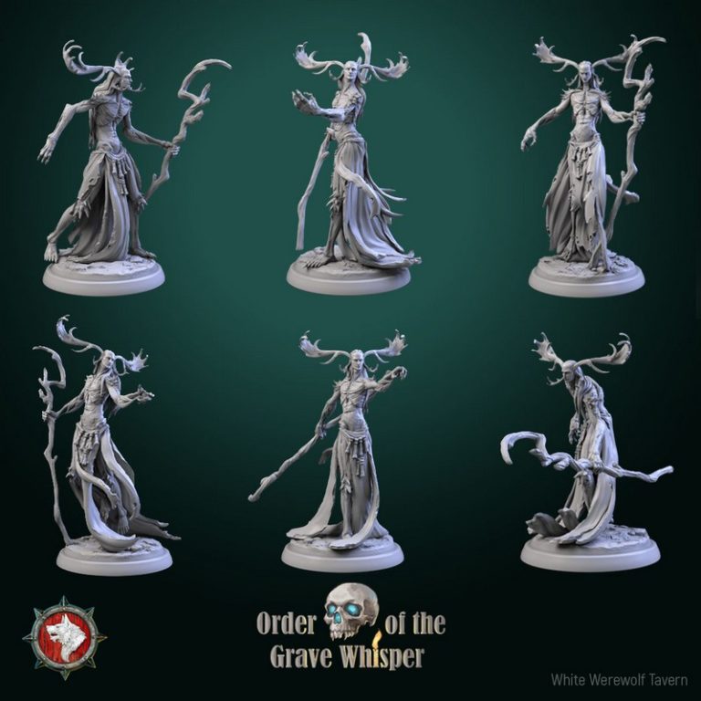 白狼酒馆——亡灵低语者——3D打印模型|White Werewolf Tavern – Order of the Grave Whisper – 3D Print Model