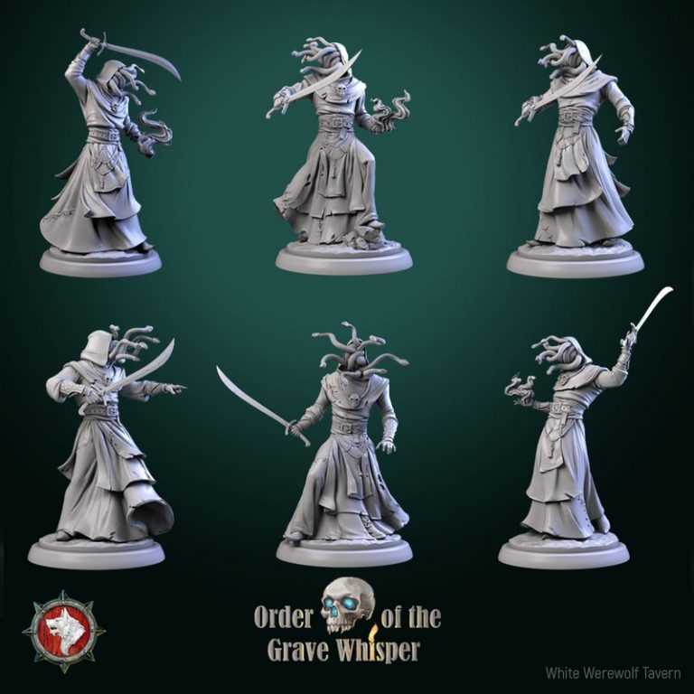白狼酒馆——亡灵低语者——3D打印模型|White Werewolf Tavern – Order of the Grave Whisper – 3D Print Model