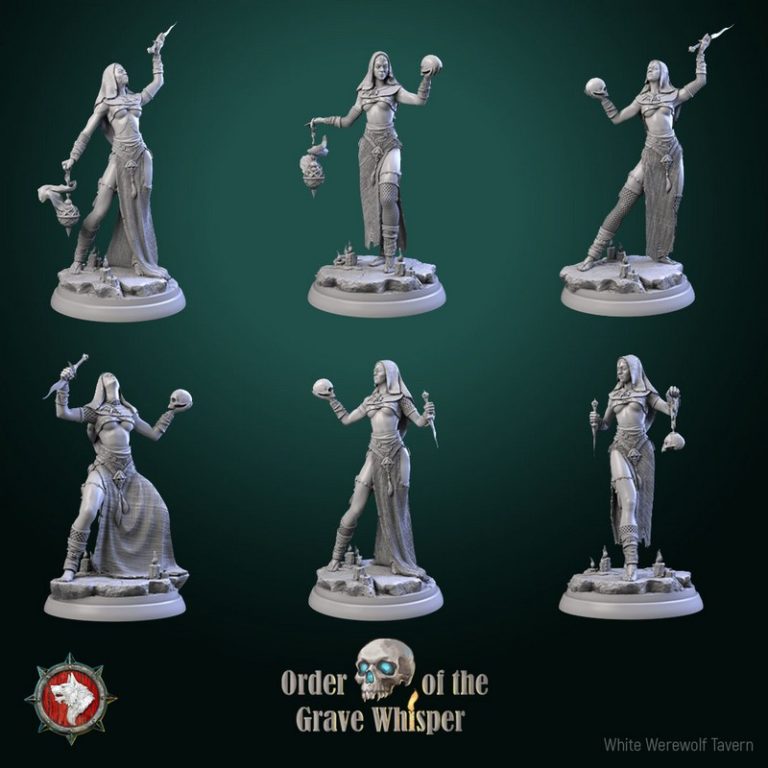 白狼酒馆——亡灵低语者——3D打印模型|White Werewolf Tavern – Order of the Grave Whisper – 3D Print Model